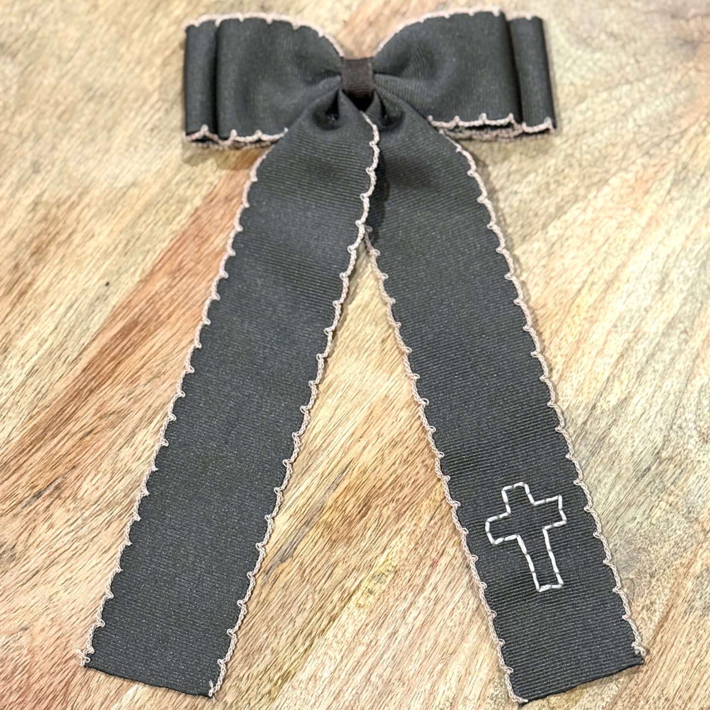 Double Ribbon Brown Cross