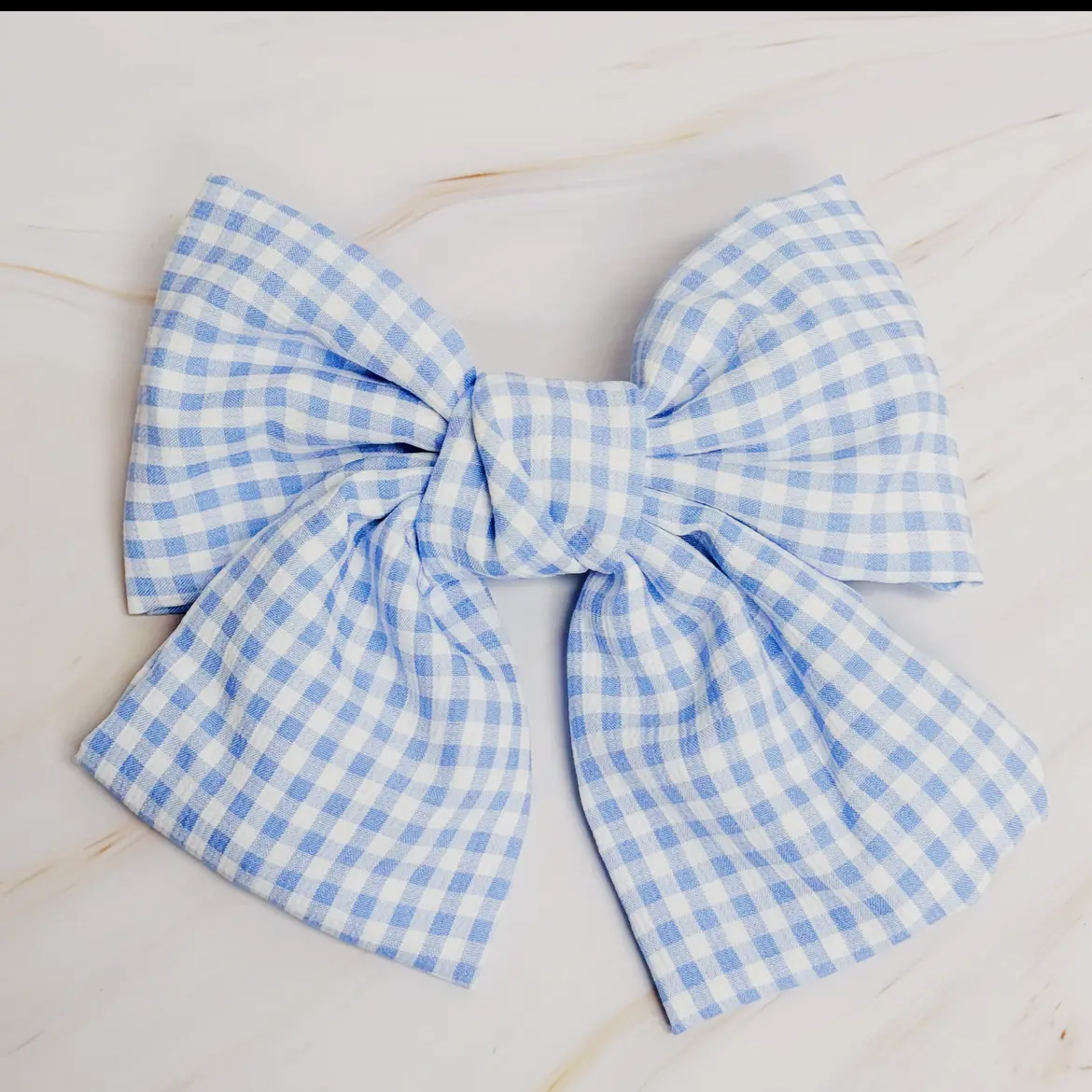 Big Gingham Hair Clip Bows
