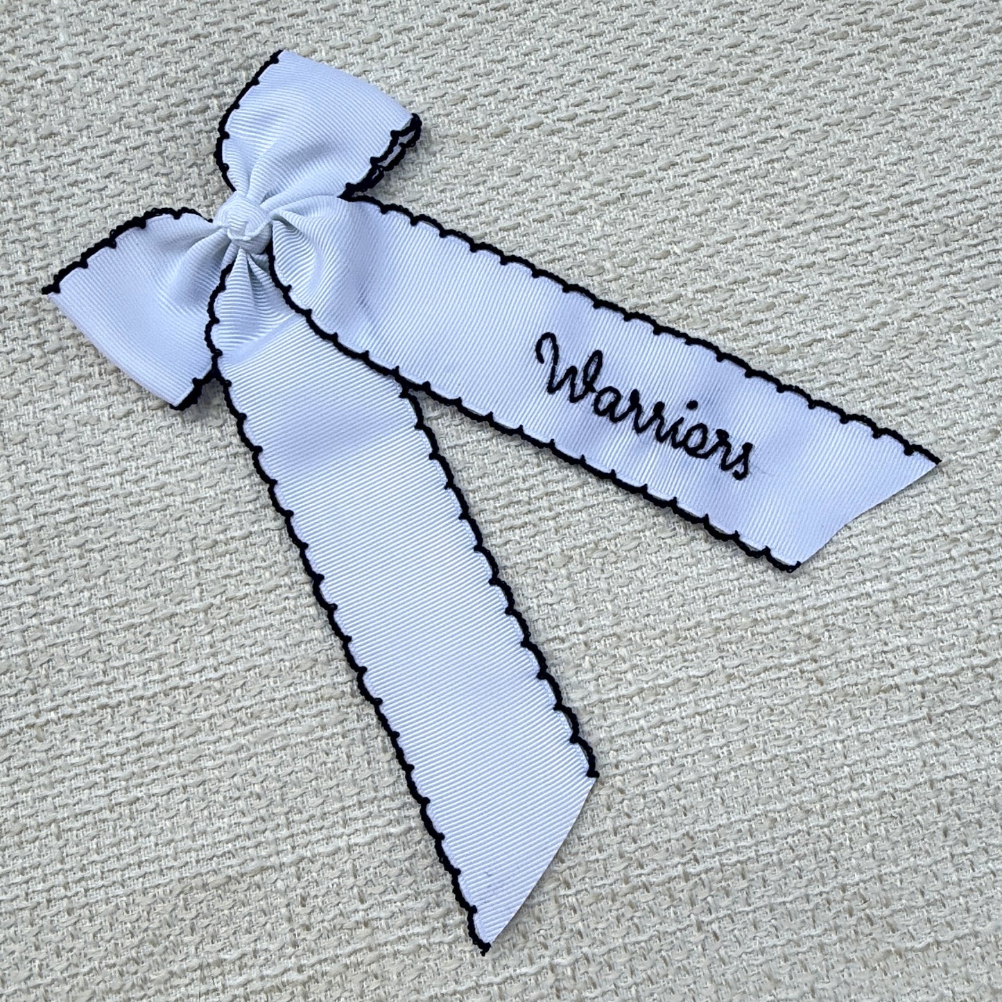 Fatima Warriors Navy & White Bow