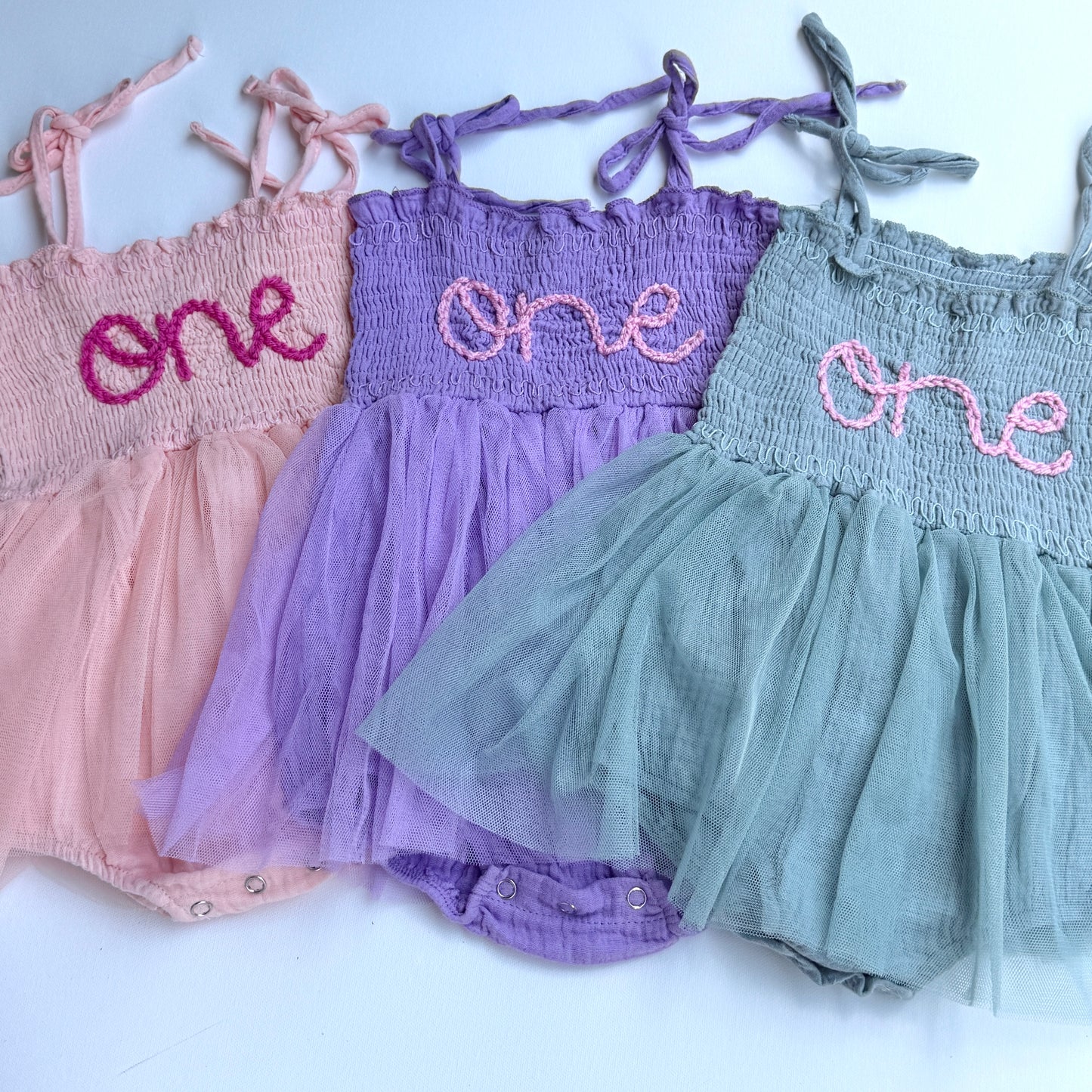 One Bubble with Tulle Skirt - Blue, Pink and Purple -RTS
