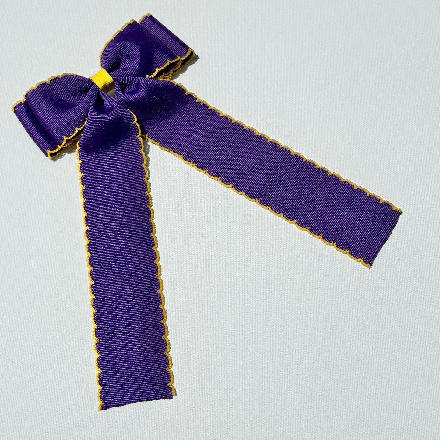 Purple and Gold Double Ribbon Moonstitch - Custom