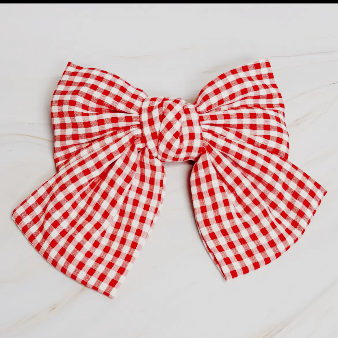 Big Gingham Hair Clip Bows