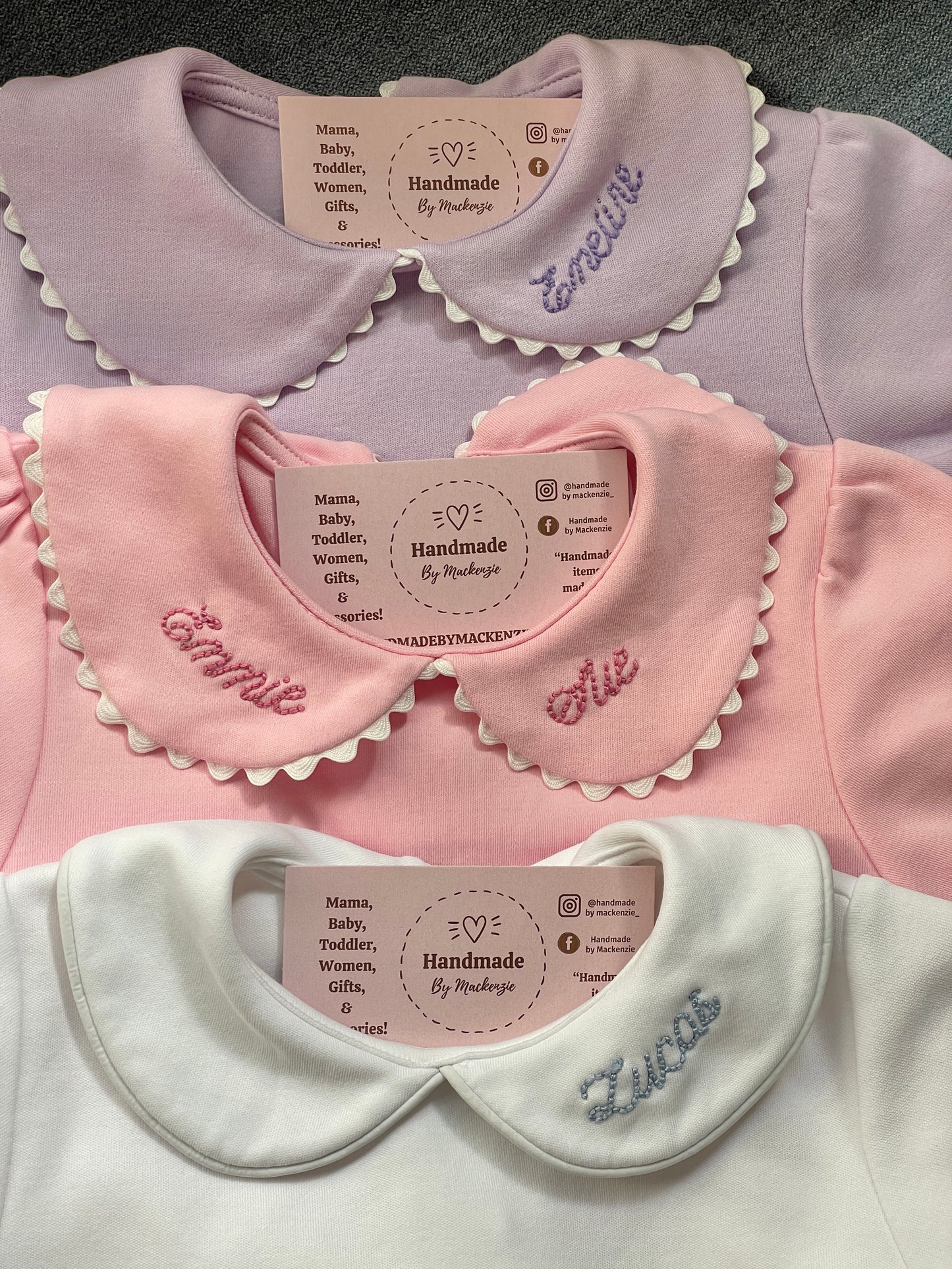 Girl Hand Embroidered Heirloom Custom Baby Bubbles