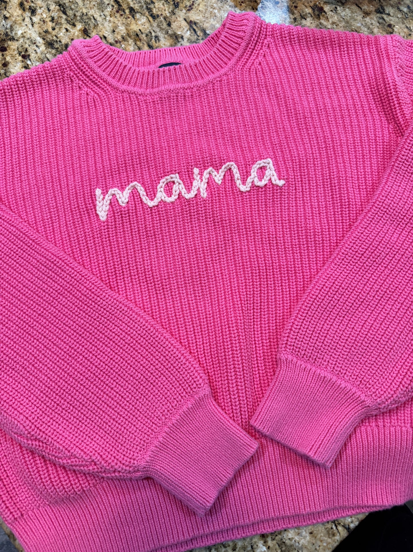 Mama Pink Knit Sweater