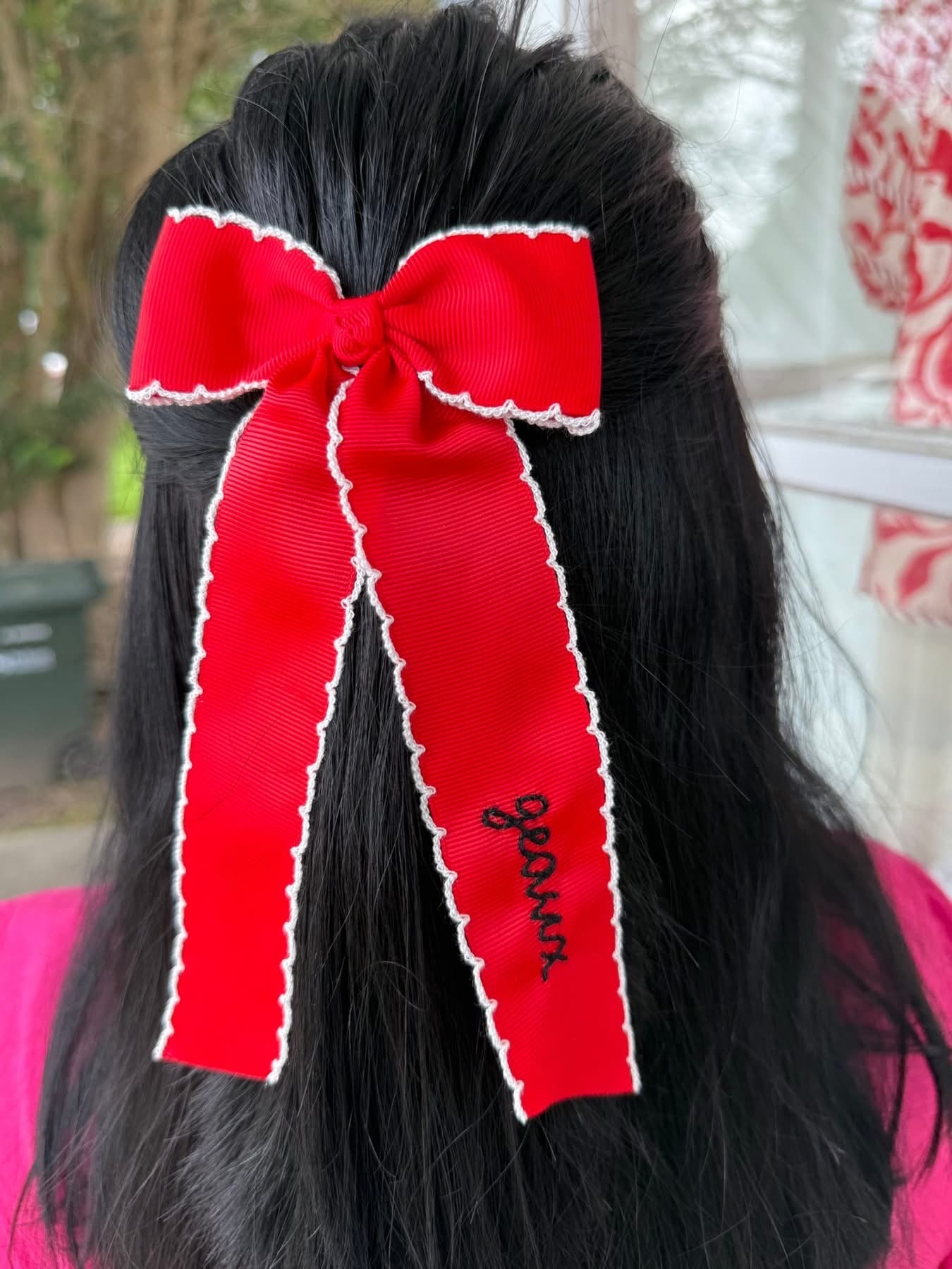 Geaux Red Bow (Alligator Clip) - RTS