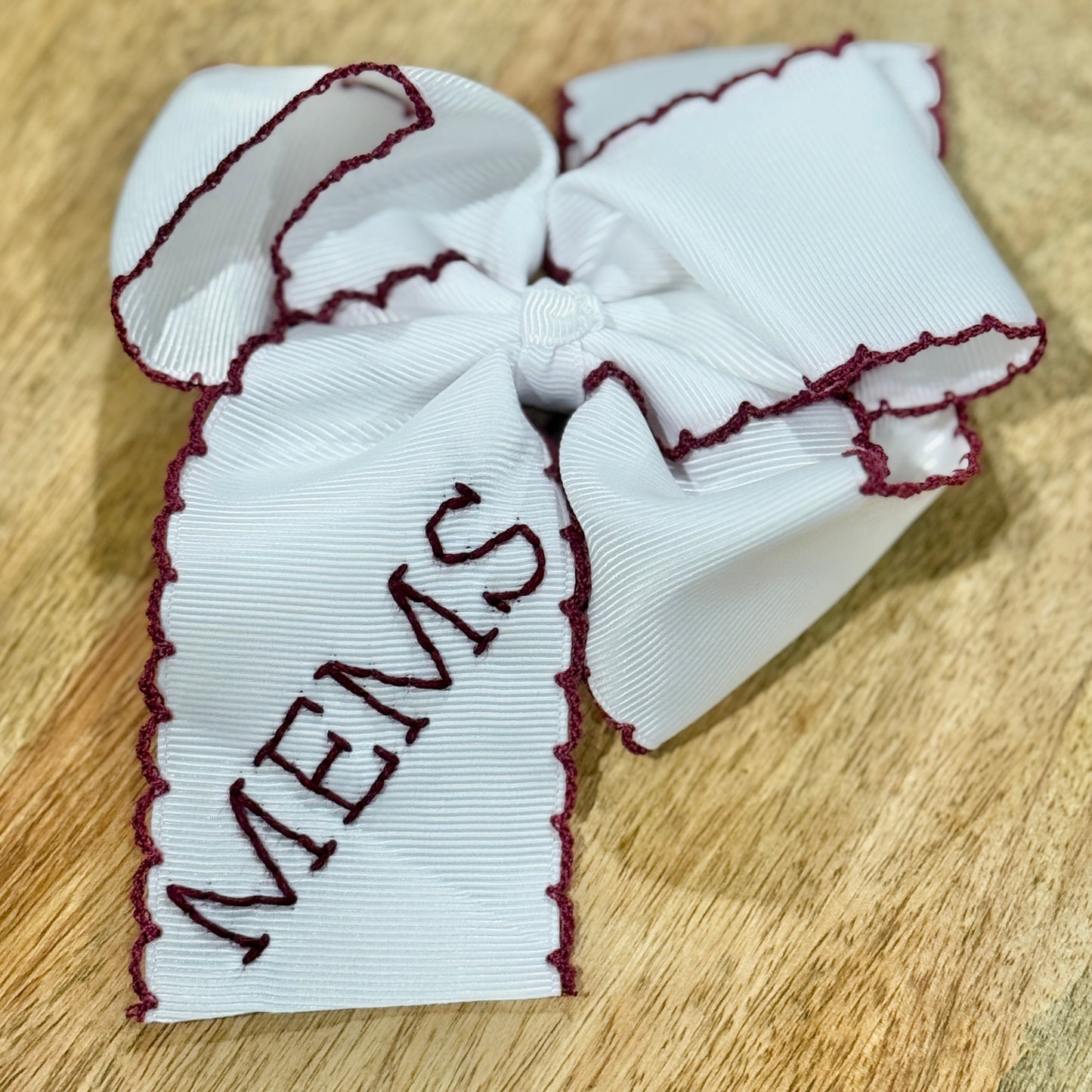 MEMS - White & Maroon 5 inch
