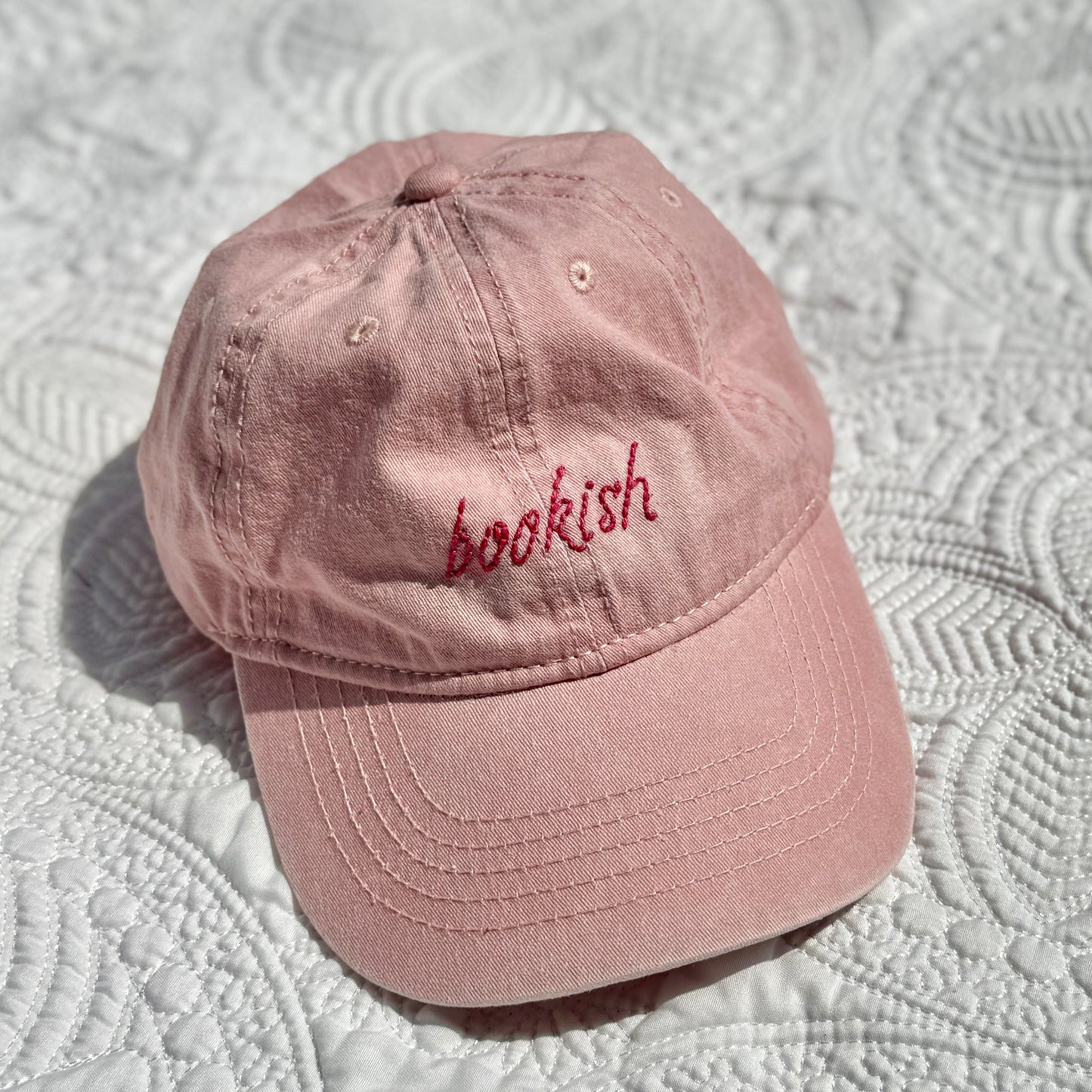 Bookish Cap Hat - Hand Embroidered