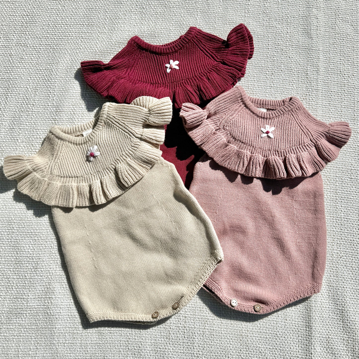 Knit Ruffle Flower Bubble