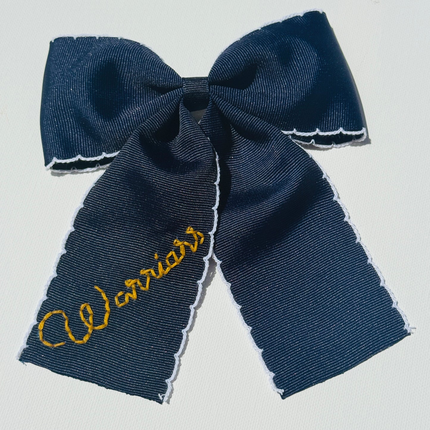Warriors Navy and Gold Shortie Bow
