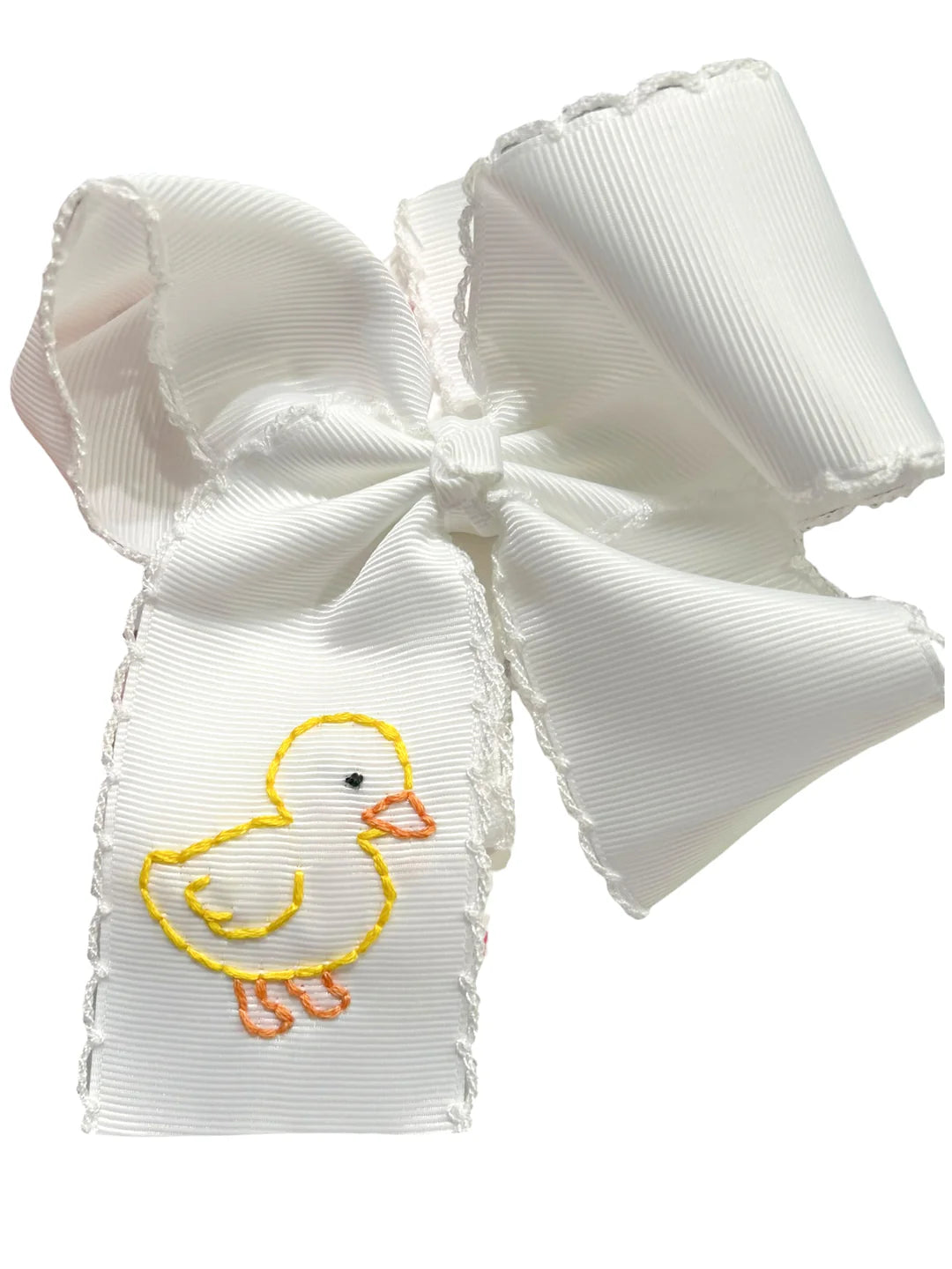5 Inch - Lil Chick Ducky Bow - White