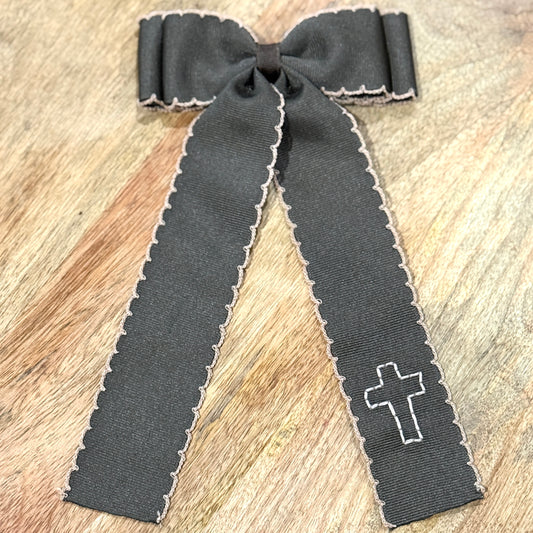 Double Ribbon Brown Cross