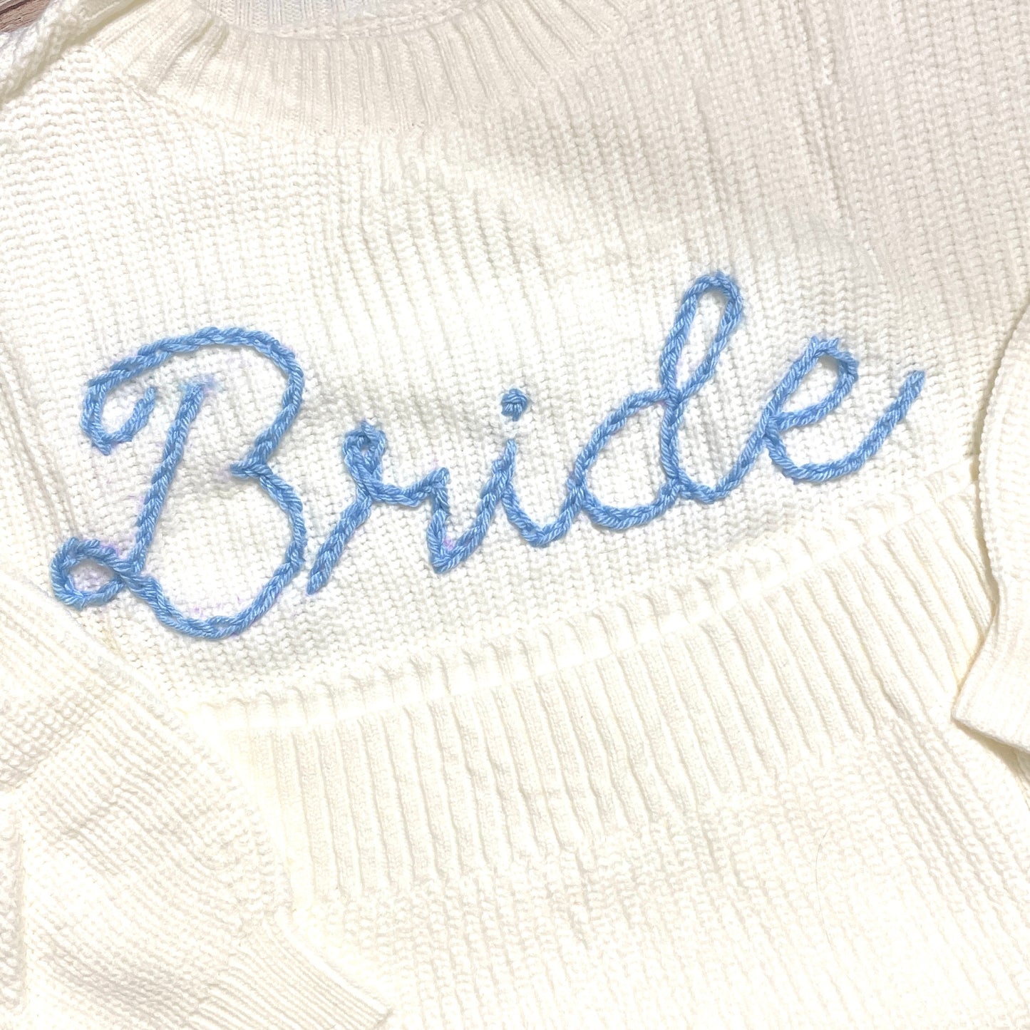 Handstitched Oversized Bride Sweater