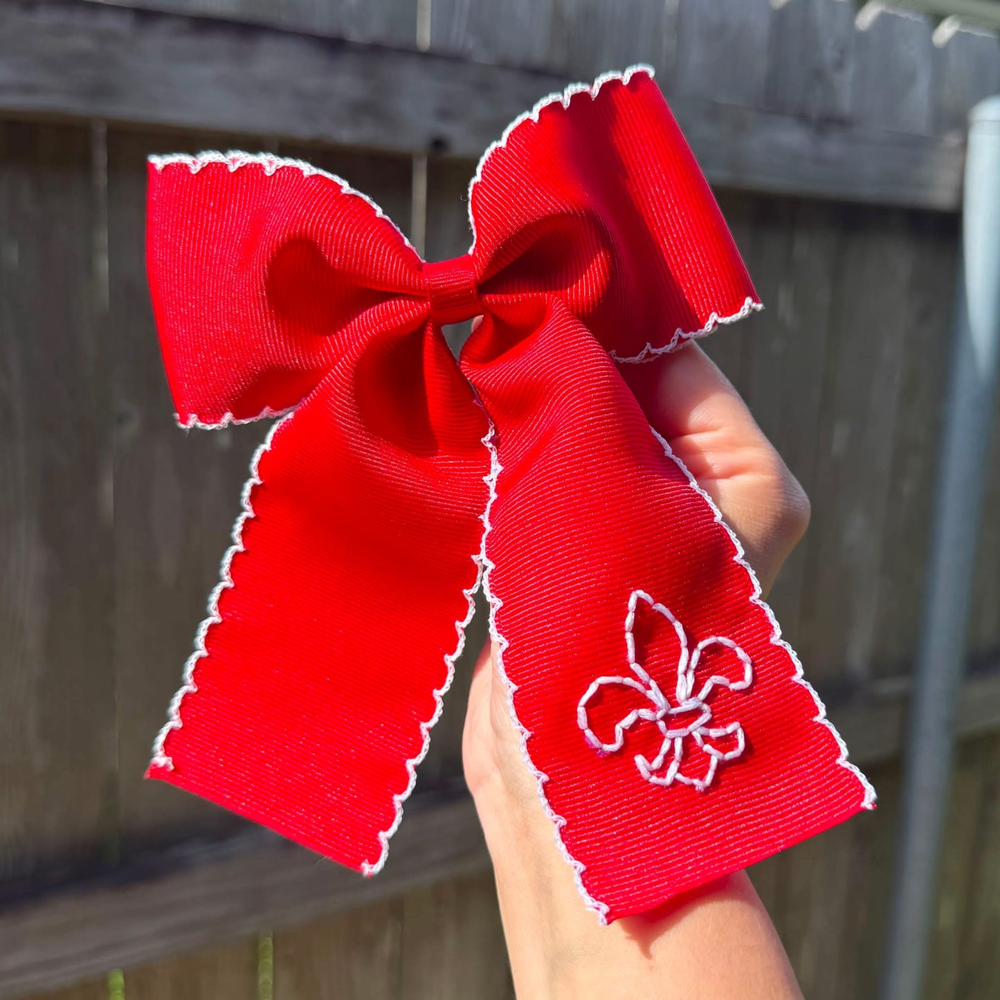 Fleur De Lis Red and White Shortie