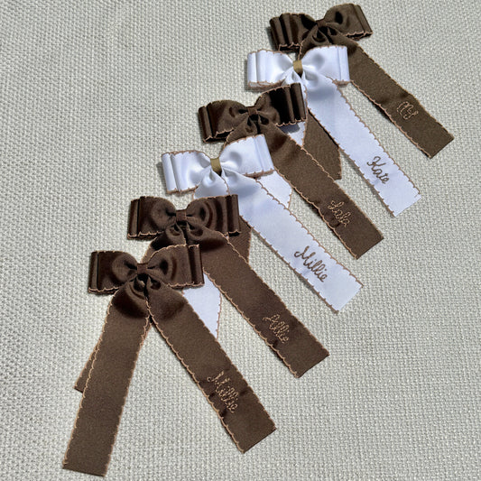 Cathedral CCS Brown and White Bows