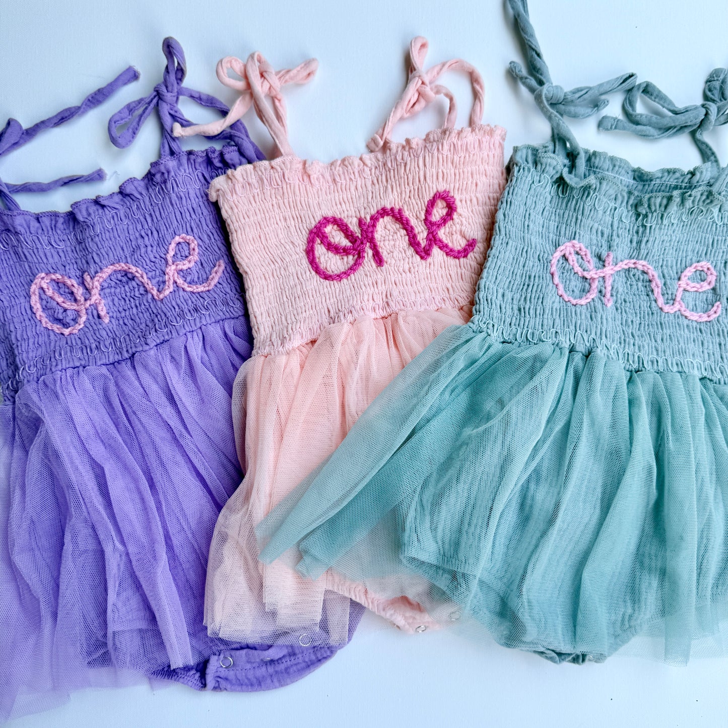 One Bubble with Tulle Skirt - Blue, Pink and Purple -RTS