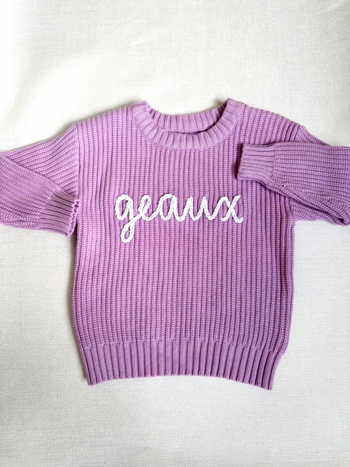 Purple Knit Sweater - Custom