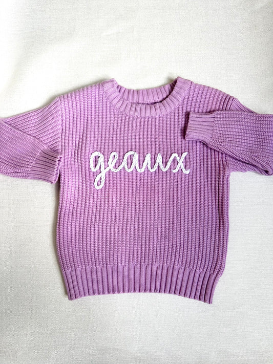 Purple Knit Sweater - Custom