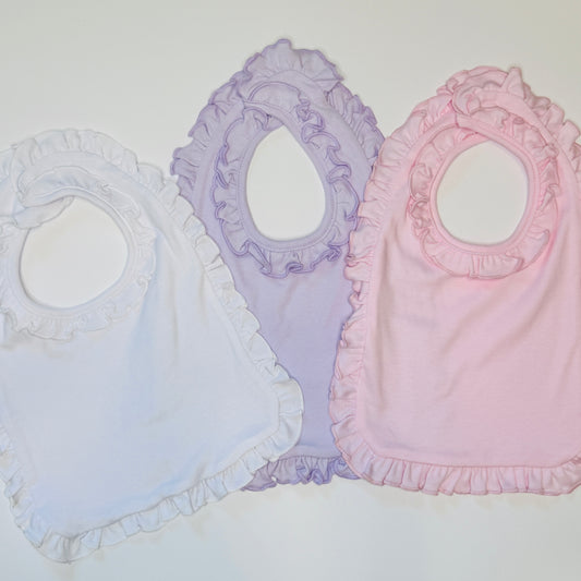 Girls Ruffle Bibs - One Size - Custom