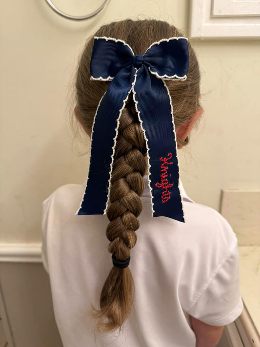 Knights Navy & Red Bow