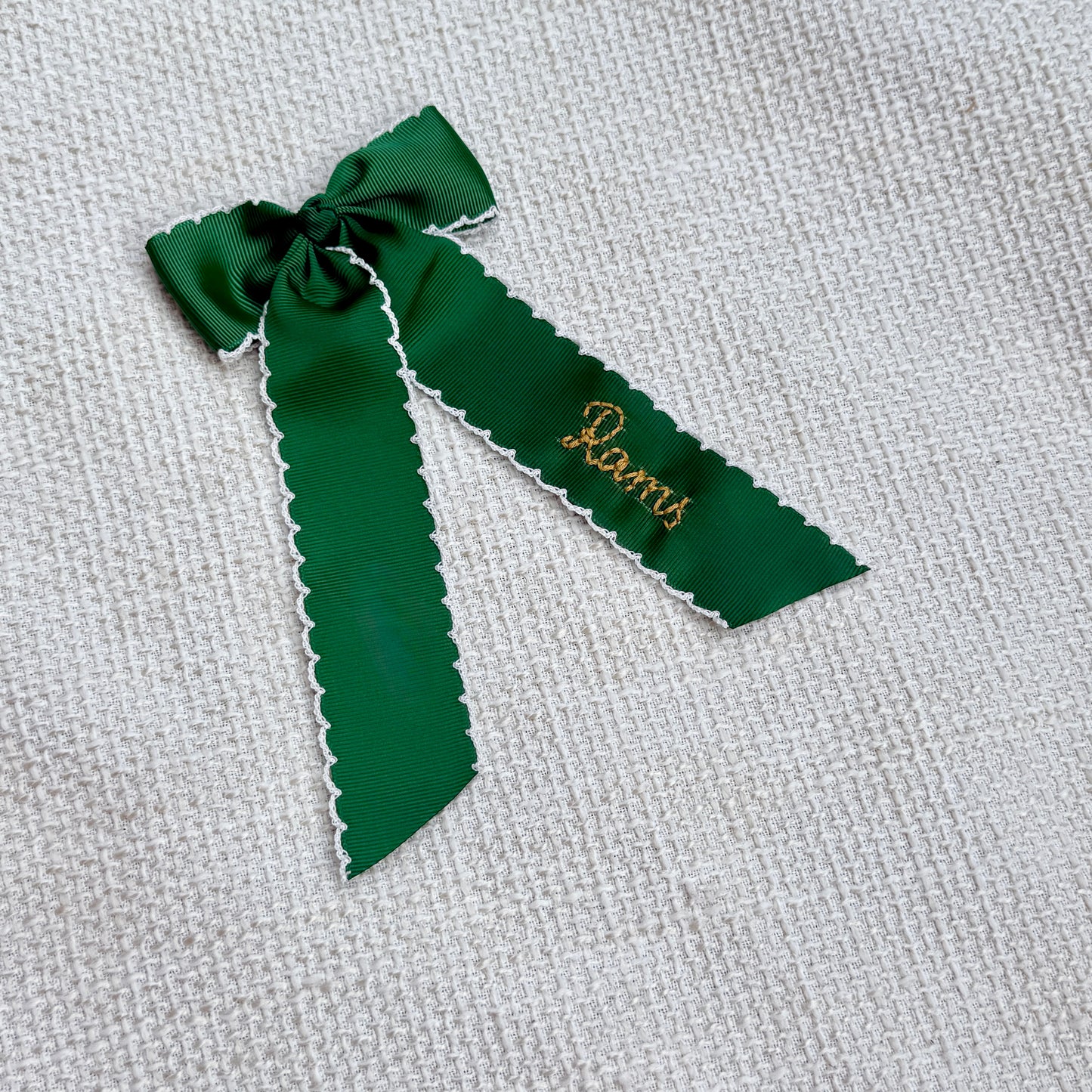 Rams Green and Gold Bows
