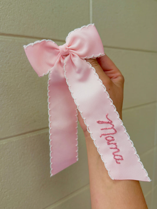 Mama Pink on Pink Bow Longtail