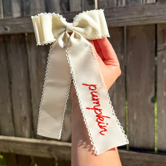 Ivory Pumpkin - Double Ribbon Longtail