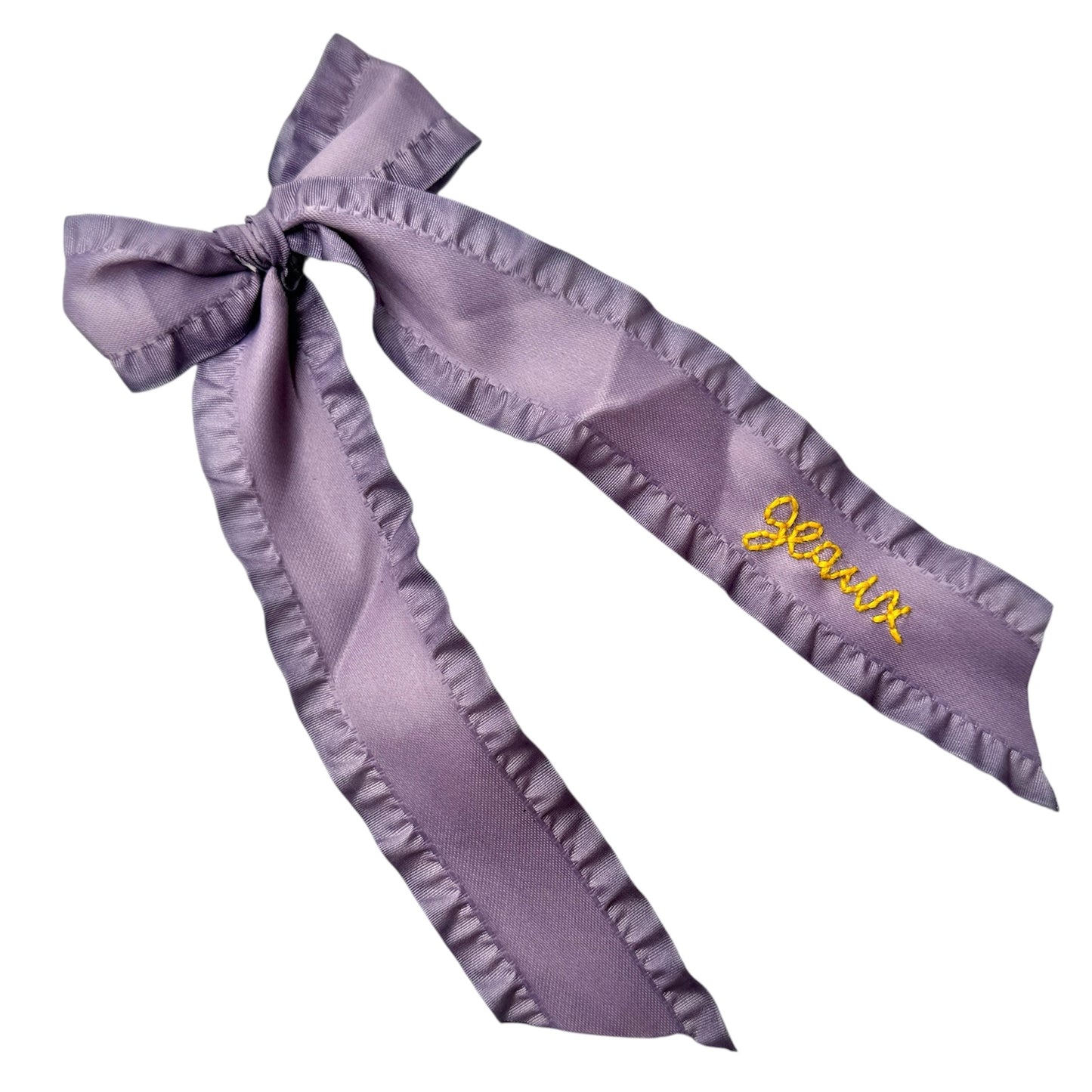 Geaux Purple Bow (Alligator Clip) - RTS