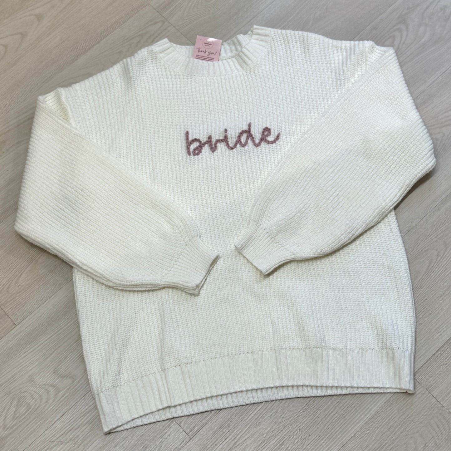Bride Oversized Sweater - White