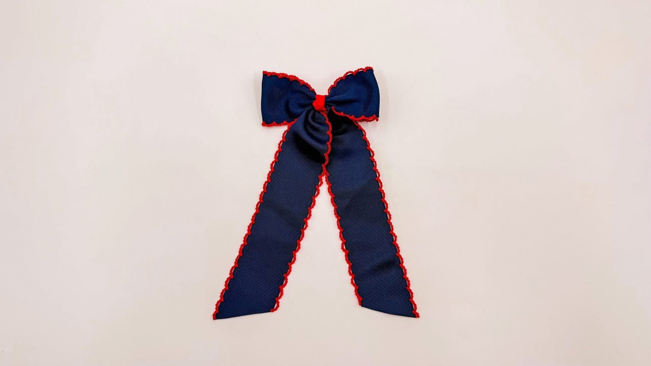 Longtail - Navy with Red Stitching - Custom Bow