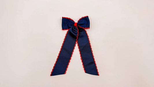 Longtail - Navy with Red Stitching - Custom Bow