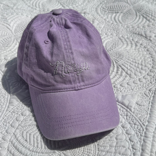 Grandma Custom Hand Embroidered Baseball Cap Hat