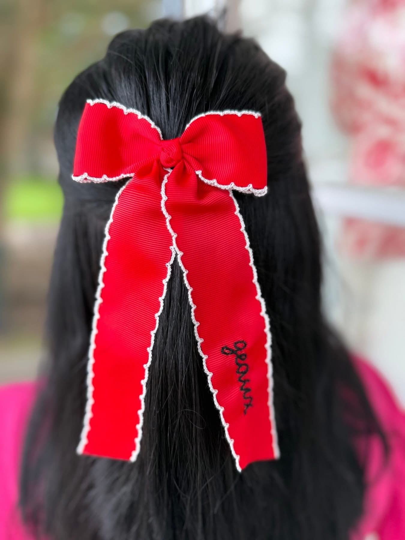 Geaux Red Bow (Alligator Clip) - RTS