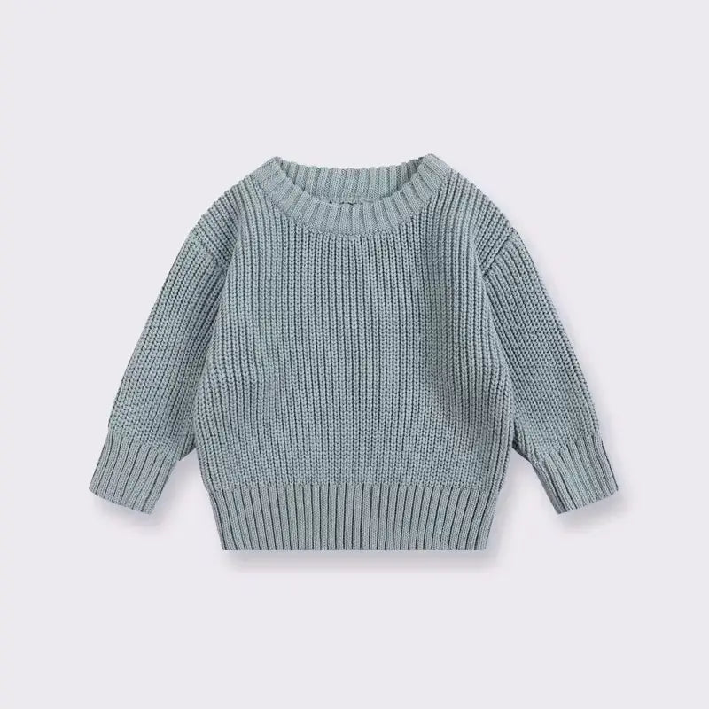 Stone Blue Knit Sweater - Custom