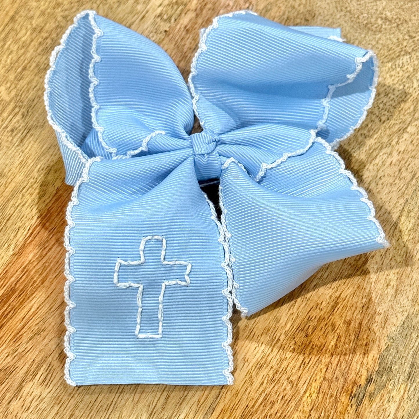 5 Inch Blue & White Cross