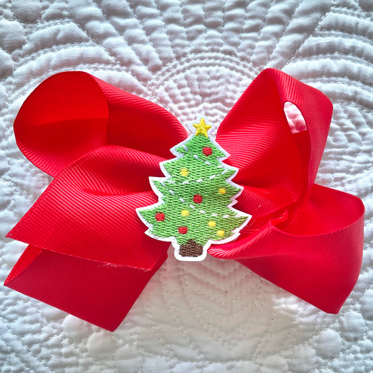 Christmas Tree 6" Grosgrain Bow