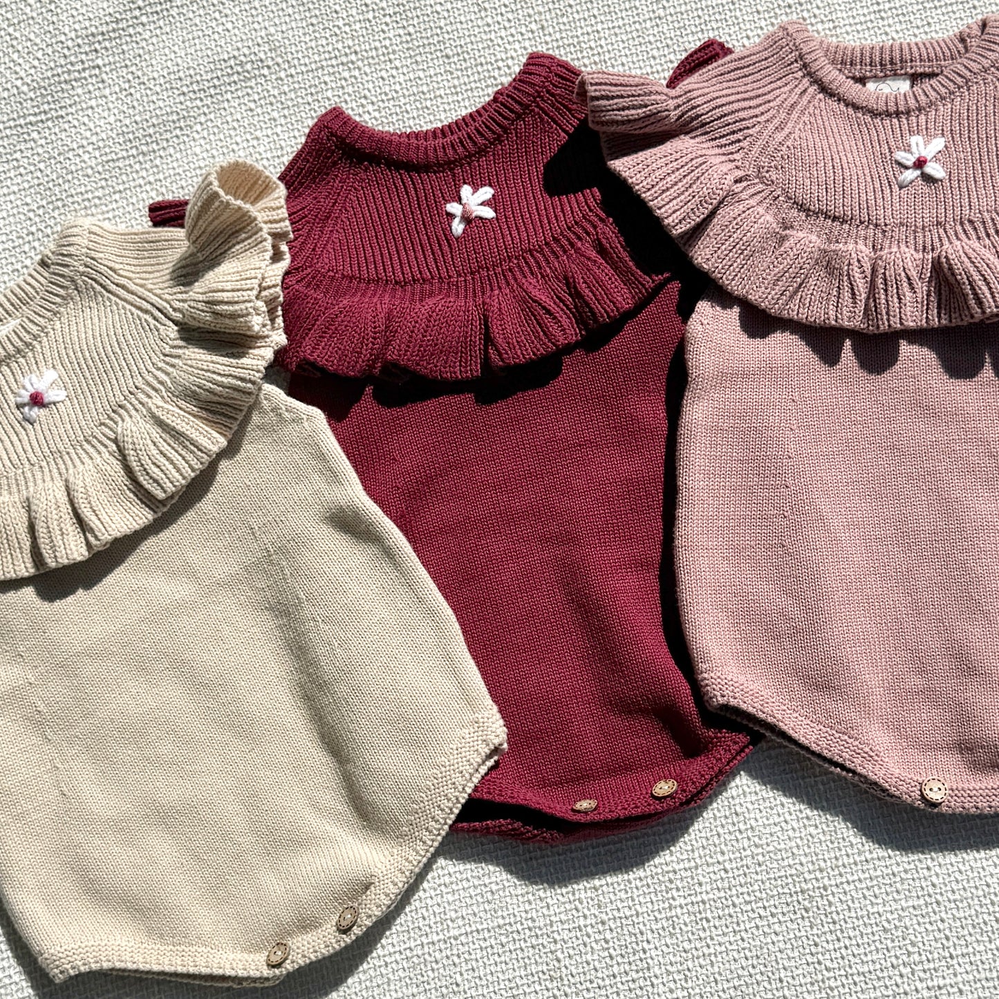 Knit Ruffle Flower Bubble