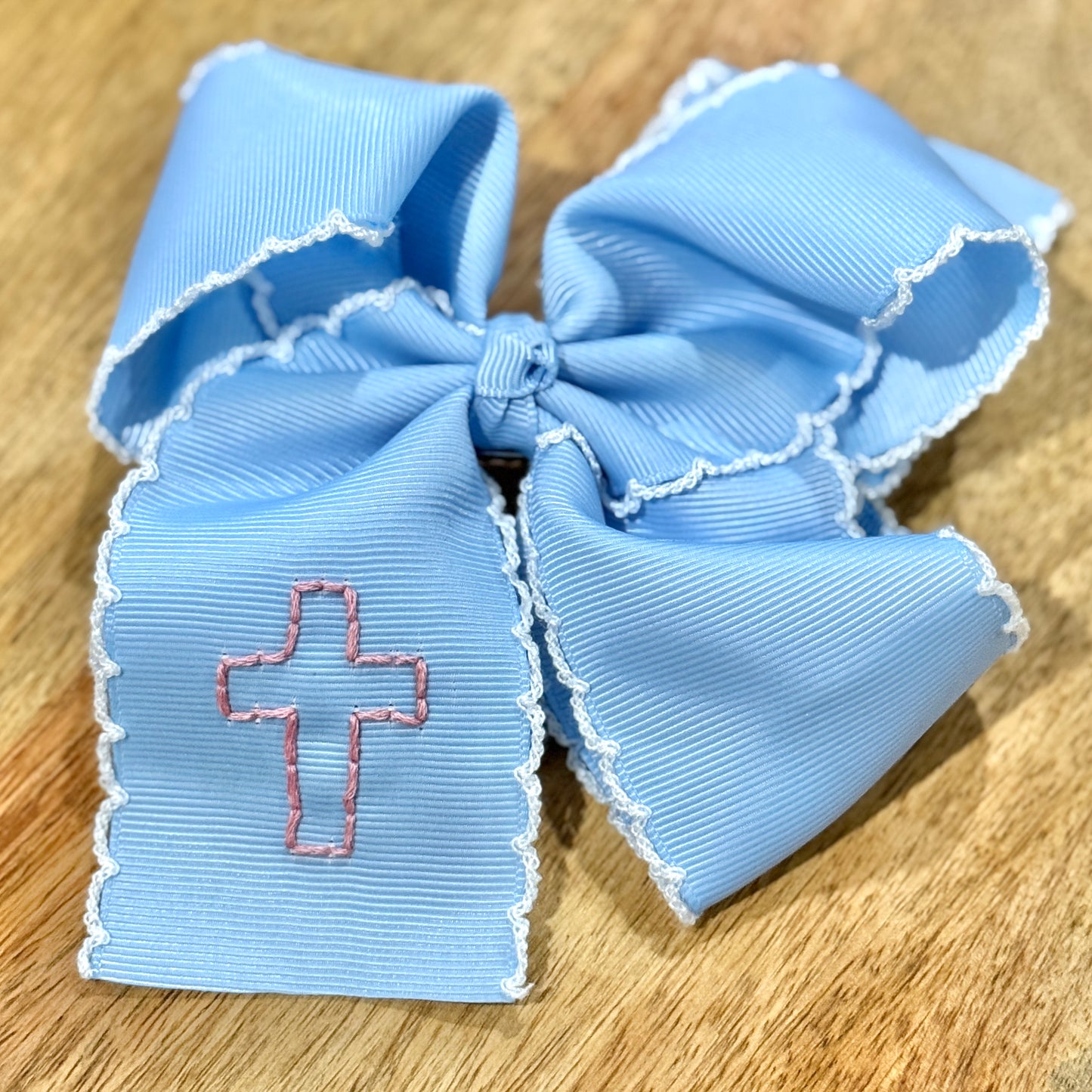 5 inch Light Blue and Pink Cross