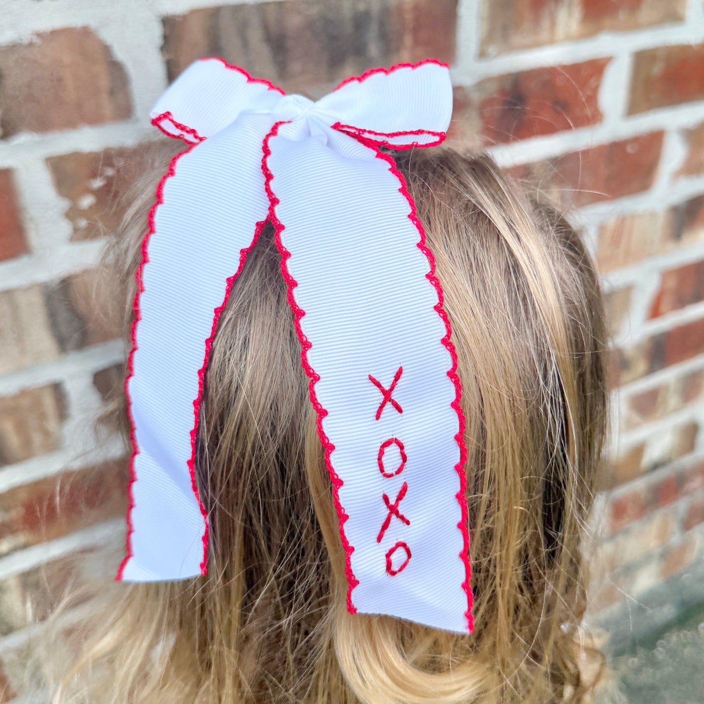 XOXO Red and White Moonstitch Longtail