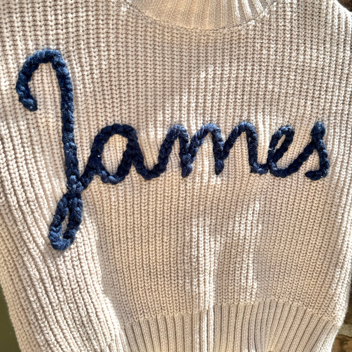 Taupe Knit Sweater - Custom