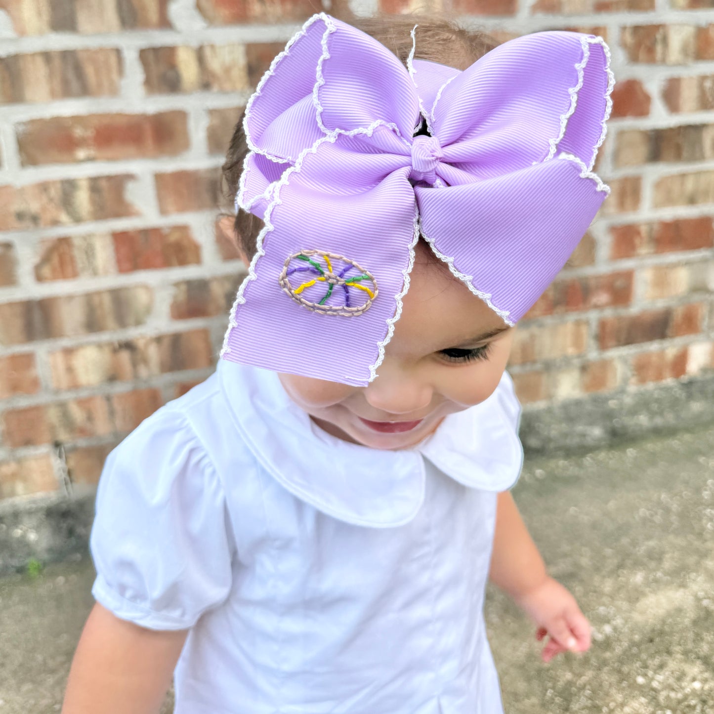 5 inch King Cake Bow - Purple