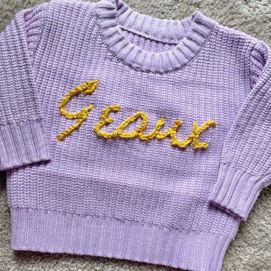 GEAUX Baby/Toddler Purple & Gold Sweater