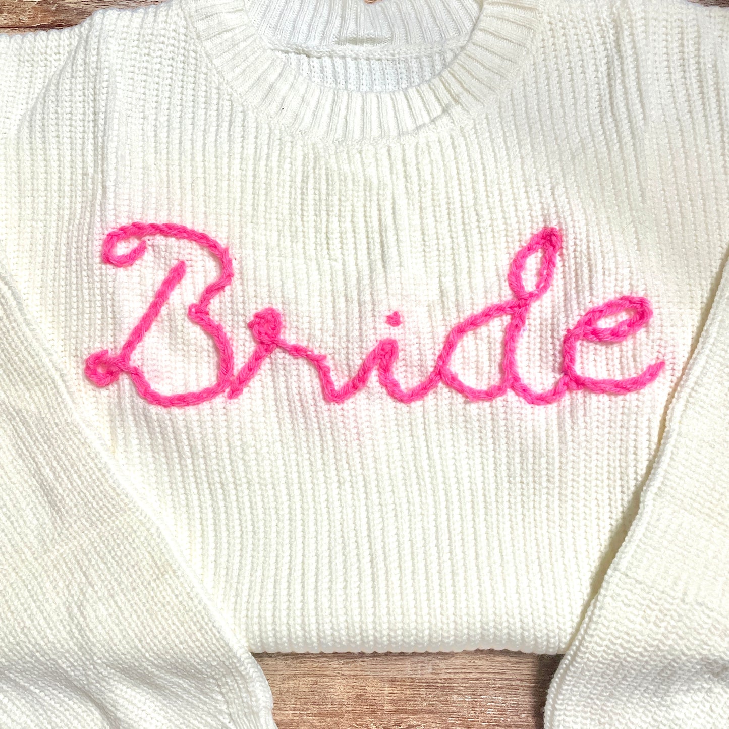 Handstitched Oversized Bride Sweater