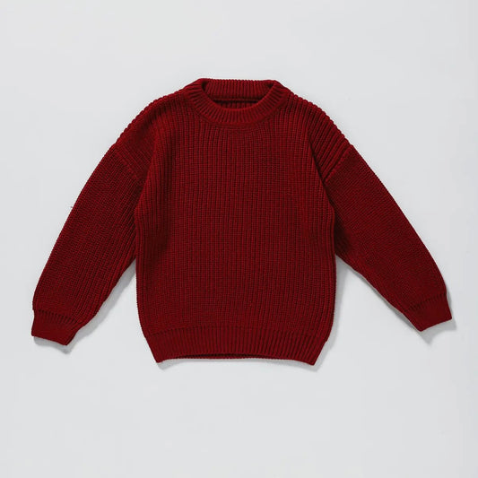 Burgundy Knit Sweater - Custom