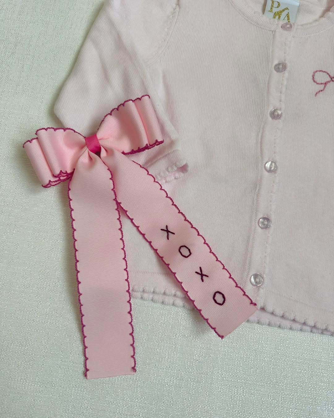 XOXO Longtail Bow - Hot Pink/Pink