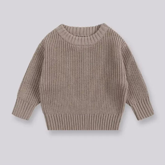 Knit Sweaters with Custom Handstitched Name (Khaki)