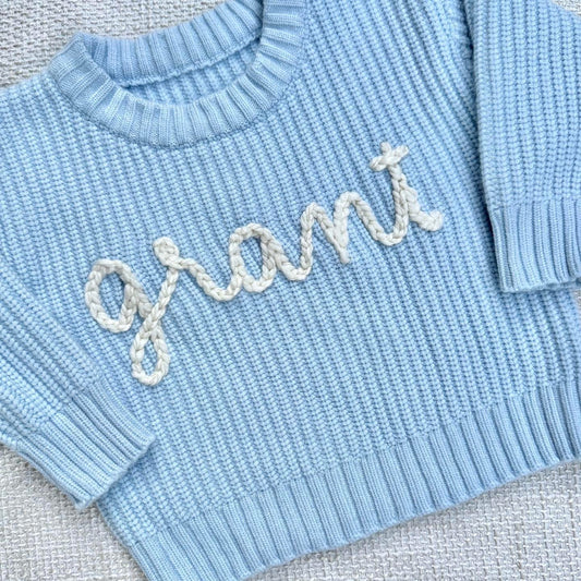 Blue Knit Sweater - Custom