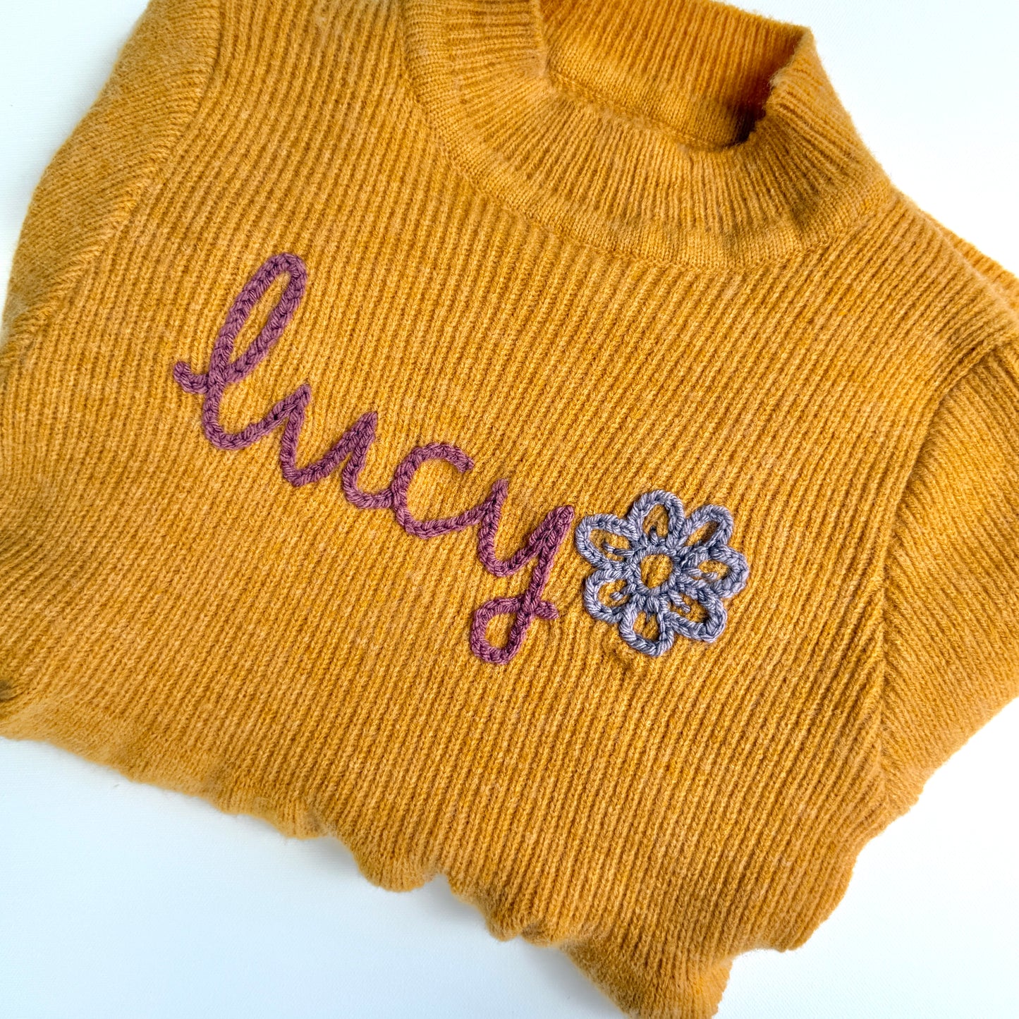Long Sleeve Mustard Knit Dress - Custom
