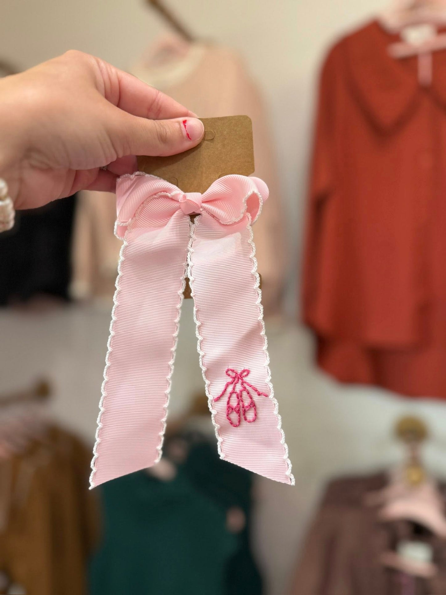 Ballerina Dance Bows - Large Pink