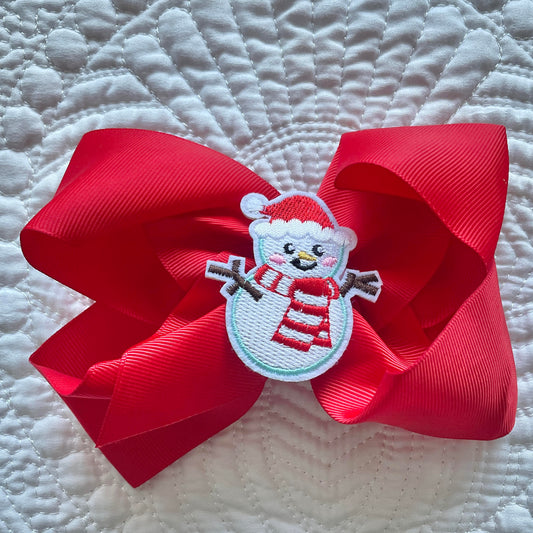 Snowman 6" Grosgrain Bow