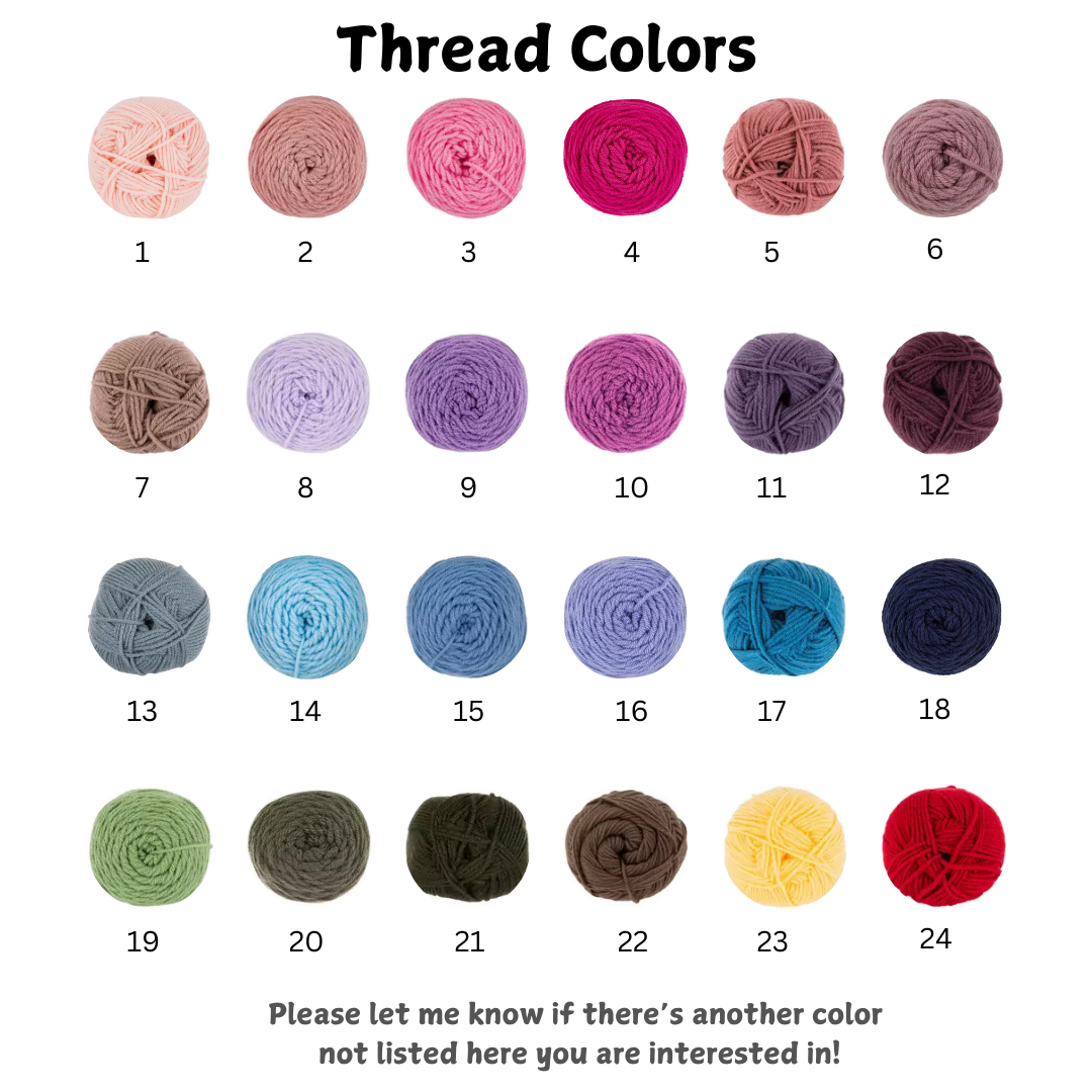 Custom Name Hand Embroidered Basket - 13”